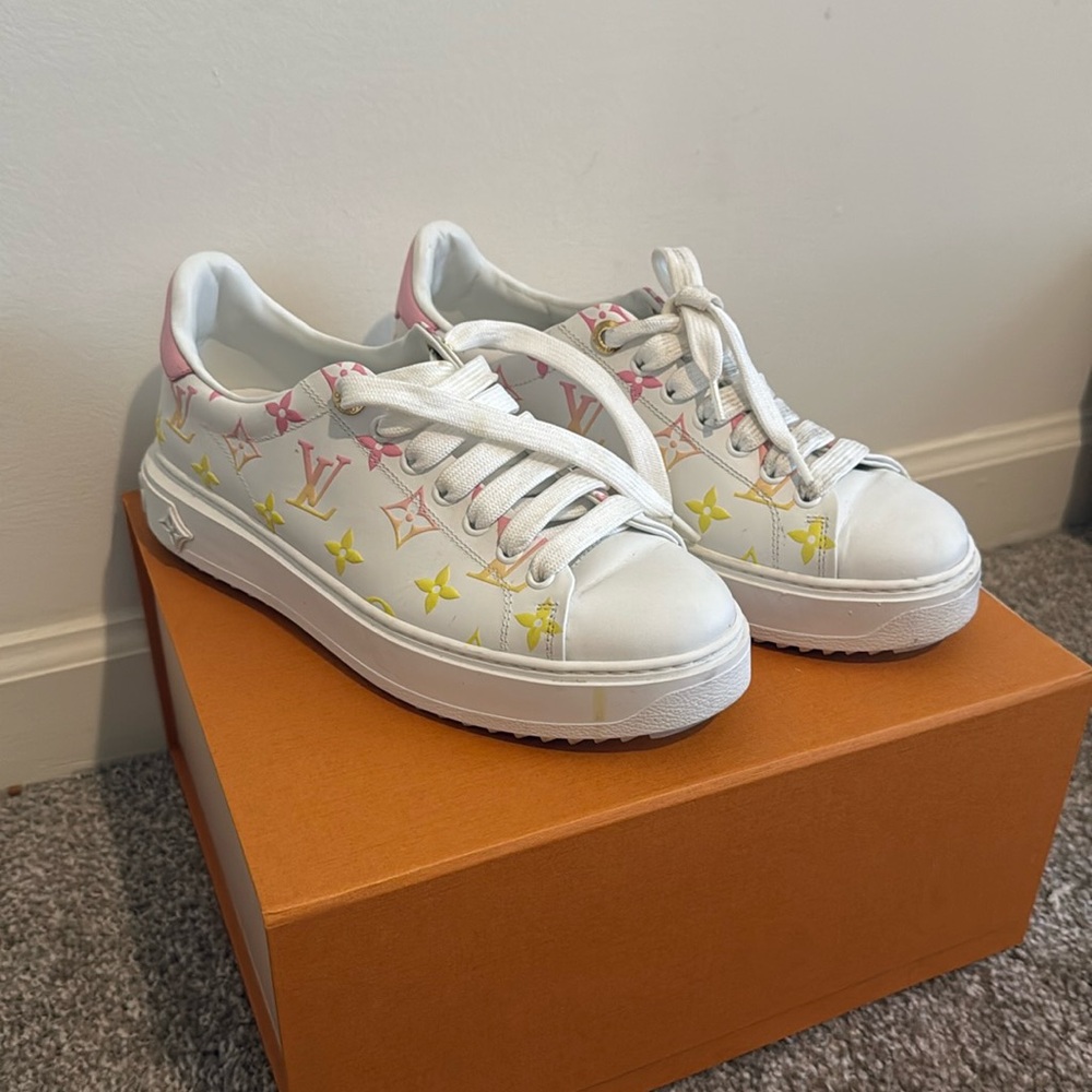 Louis Vuitton Monogram Time Out Sneakers Size 38